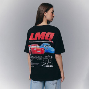Czarna koszulka z nadrukiem Lightning McQueen - House - czarny - 771JE-99X