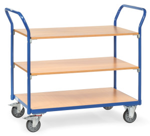 Fetra Tischwagen 3 Etagen 300kg Tragkraft, 850x500mm Ladefläche