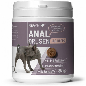 ReaVET® Analdrüsen Drops für Hunde 350g - 140 Stück