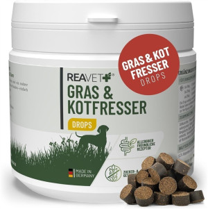 ReaVET® Gras- und Kotfresser Drops für Hunde 350 g - 180 Stück