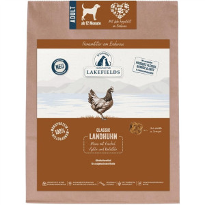 Lakefields® Huhn Hundetrockenfutter Classic getreidefrei  1 kg – Adult