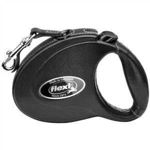 flexi® Leather - Leder Schwarz - Gurtleine 5 m
