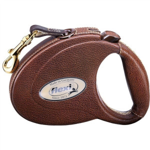 flexi® Leather - Leder Braun - Gurtleine 5 m