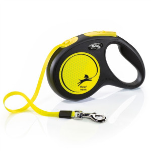 flexi® Neon Gelb M - Gurtleine 5 m