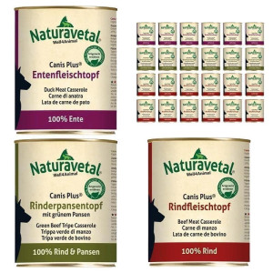 Naturavetal® 100% Fleischpaket TRIO - 24x800g