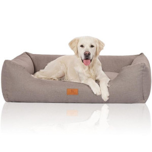 Knuffelwuff® Hundebett Lotte - M 85 x 63cm Lichtgrau