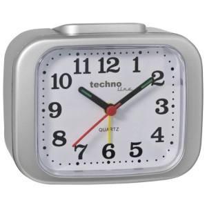 Quarz-Wecker, XL, silber, TECHNOTRADE