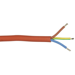 Silikonkabel, SiHF, rot/braun 3G x 1,5²
