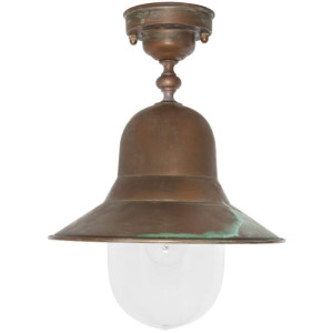 Moretti Luce Außendeckenleuchte CAMPANULA, 1 x E27, H270 Altmessingguss patiniert 802.AR