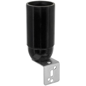 Iso-Fassung E14, schwarz, mit Metallwinkel