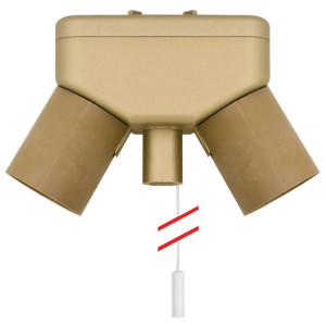 Iso-Doppelarmatur, 2 x E27, gold