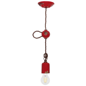 Pendelleuchte, 1 x E27/53W, rot rot