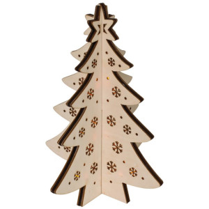 LED-Weihnachtsleuchter, 3D, 12 orange LEDs