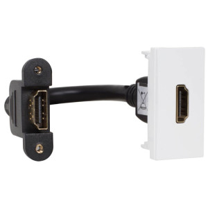 Modul-Einsatz, 1 x HDMI-Buchse, reinweiß