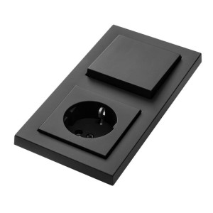 Abdeckrahmen, 2-fach, schwarz matt, GIRA E2 2-fach