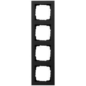 Abdeckrahmen, 4-fach, schwarz matt, GIRA E2 4-fach