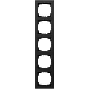 Abdeckrahmen, 5-fach, schwarz matt, GIRA E2 5-fach