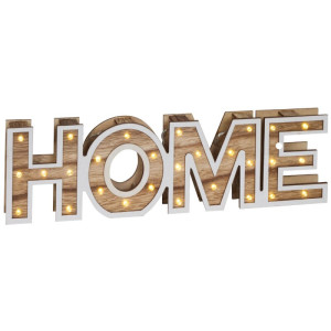 Schriftzug, HOME, 25 warmweißen LEDs