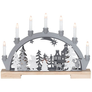Weihnachtsleuchter, 10 warmweiße LEDs