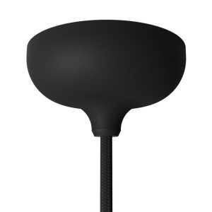 Lampenbaldachin aus Silikon Schwarz