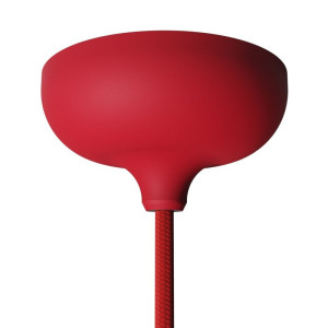 Lampenbaldachin aus Silikon Rot