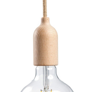 Lampenfassung aus Holz E27 Neutral