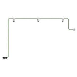 Außenlichterkette EIVA IP65 mit 3 Lichtern mit Stecker Tragbare Weiß