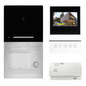 Video-Set, VILLA-BASIC, Aufputz, 2-Draht-BUS-Technik 1 Familien-Set