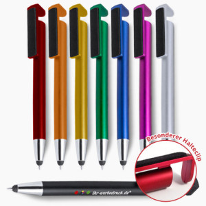 Kugelschreiber 52 Touch-Handy, Rot, mit Aufdruck (1-seitig: 1-farbig), 200 Stück