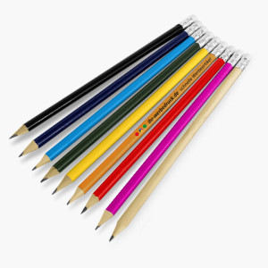 Bleistift Radiergummi weiß, Natur, mit Aufdruck (1-seitig: 1-farbig), 300 Stück