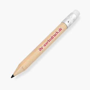Mini-Bleistift Natur, Natur, mit Aufdruck (1-seitig: 1-farbig), 200 Stück