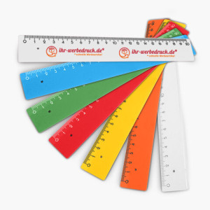 Lineal 20 cm, Weiß, mit Aufdruck (1-seitig: 1-farbig), 200 Stück