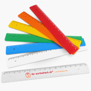 Lineal 16 cm, Weiß, mit Aufdruck (1-seitig: 1-farbig), 200 Stück