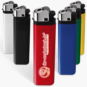 Individueller Aufdruck: Feuerzeug 1 Standard, Rot, 20 Stück (1-seitig: 1-farbig)