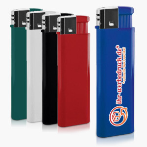 Individueller Aufdruck: Feuerzeug 4 Silva, Weiß, 20 Stück (1-seitig: 1-farbig)