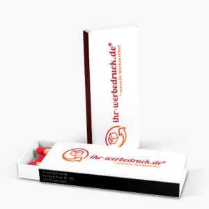 Streichholzschachtel Biggy Klein, Weiß, mit Aufdruck (1-seitig: Mehrfarbig), 200 Stück
