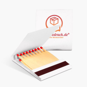 Streichholzbriefchen, Weiß, mit Aufdruck (1-seitig: Mehrfarbig), 100 Stück