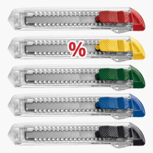 Cuttermesser Groß, Rot, mit Aufdruck (1-seitig: 1-farbig), 200 Stück