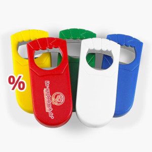 Flaschenöffner 3in1, Weiß, mit Aufdruck (1-seitig: 1-farbig), 200 Stück