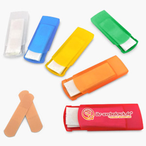 Pflasterset Pocket, Orange, mit Aufdruck (1-seitig: 1-farbig), 200 Stück