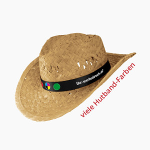 Strohhut Vitea, Natur, mit Aufdruck (1-seitig: 1-farbig), 30 Stück