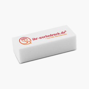 Radiergummi Klein, Weiß, mit Aufdruck (1-seitig: 1-farbig), 300 Stück