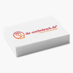 Radiergummi Groß, Weiß, mit Aufdruck (1-seitig: 1-farbig), 300 Stück