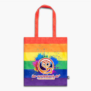 Tragetasche Rainbow, Mehrfarbig, mit Aufdruck (10 x 10 cm), 25 Stück