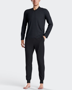 IMPETUS Pijama de hombre con tobillos en Algodón Modal MARINO (L)