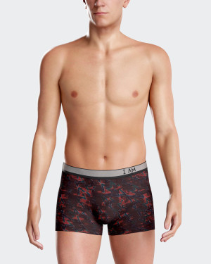 IBYIMPETUS Pack de dos boxers de hombre estampado abstrato BURDEOS (L)