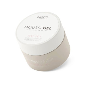 Indigo Nails Nude No.1 Mousse Gel - samopoziomująca galaretka Beżowy 50 G
