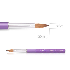 Indigo Nails Pędzel Indigo Acrylic Oval Brush no 8  1 SZT