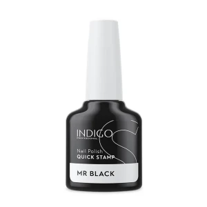 Indigo Nails Lakier do stempli Quick Stamp Mr. Black Czarny 7 ML