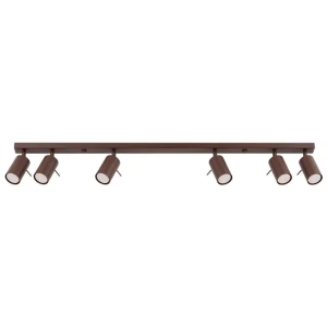 Plafon Lampa sufitowa długa listwa 6 tub brązowa RING 6L Sollux
